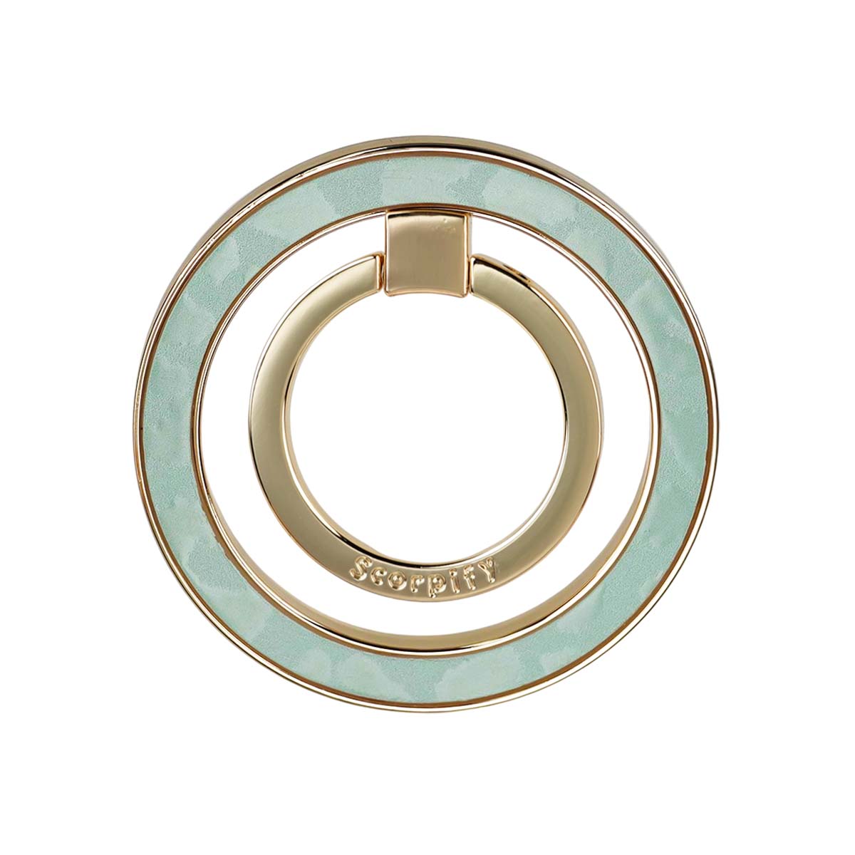 Refined magsafe grip ring with calm leopard texture