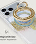 Trendy Phone Ring Holder With Glittery Gold Accent For Grip