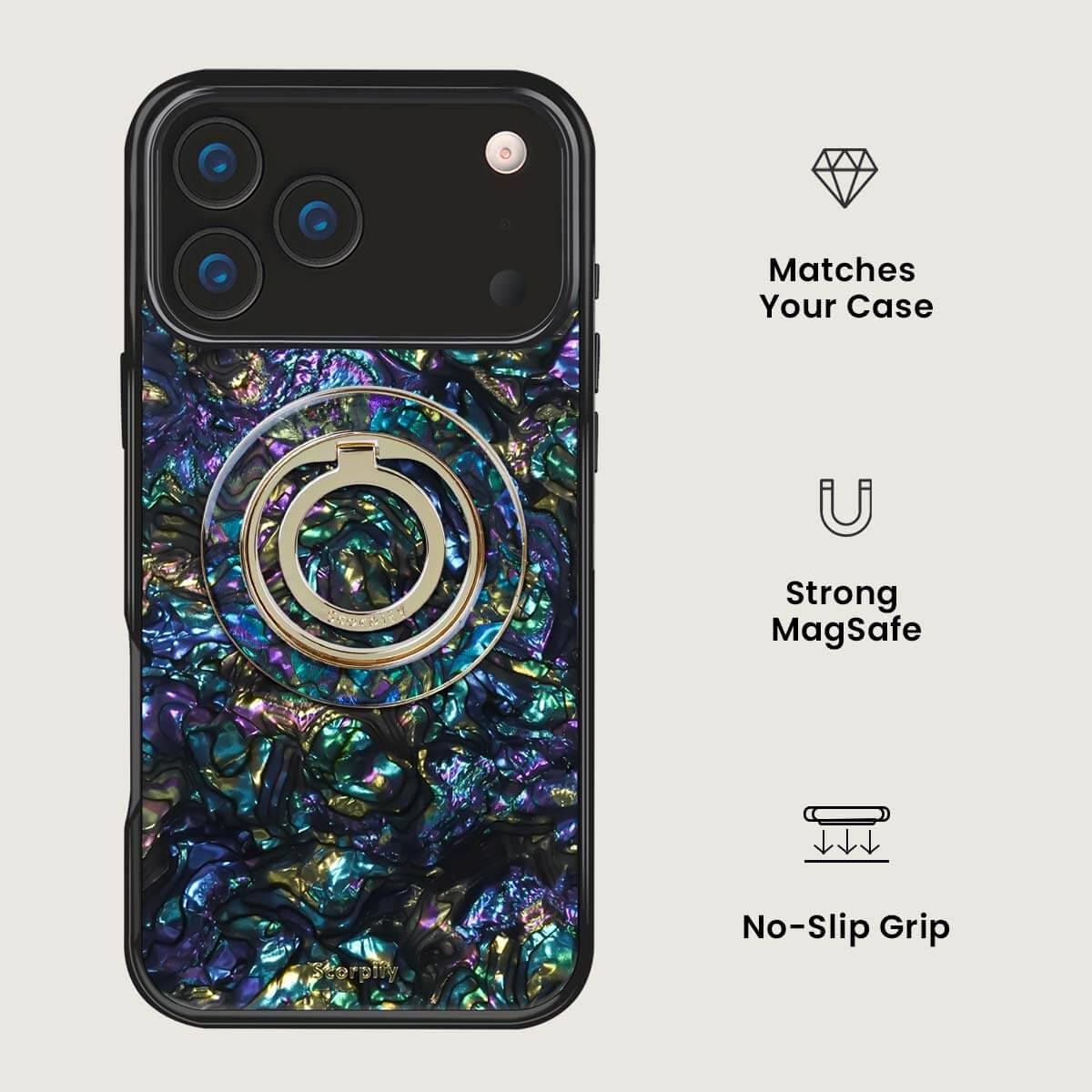 Gleam Mystic Abalone MagSafe Ring Holder