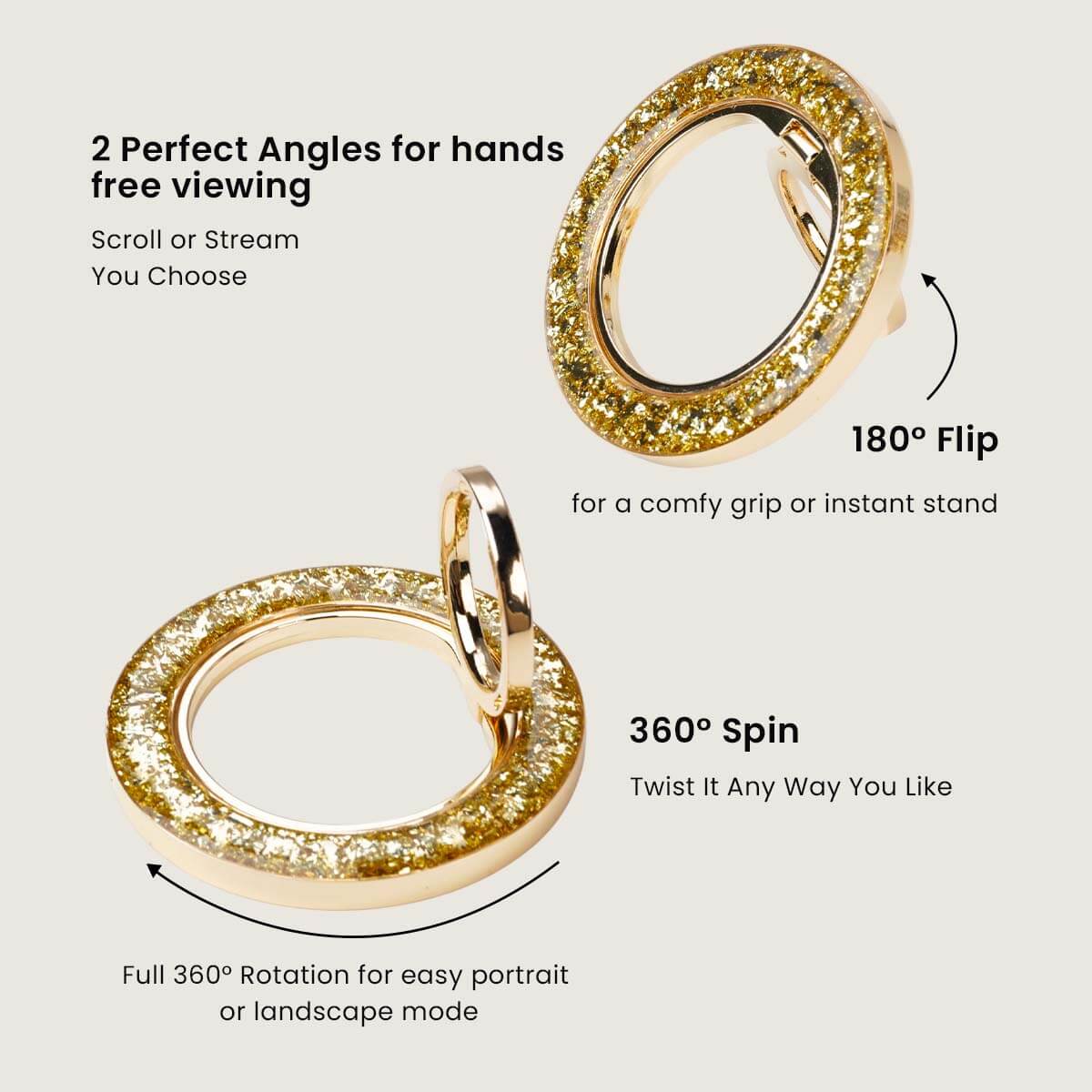 Gleam Rose Halo MagSafe Ring Holder