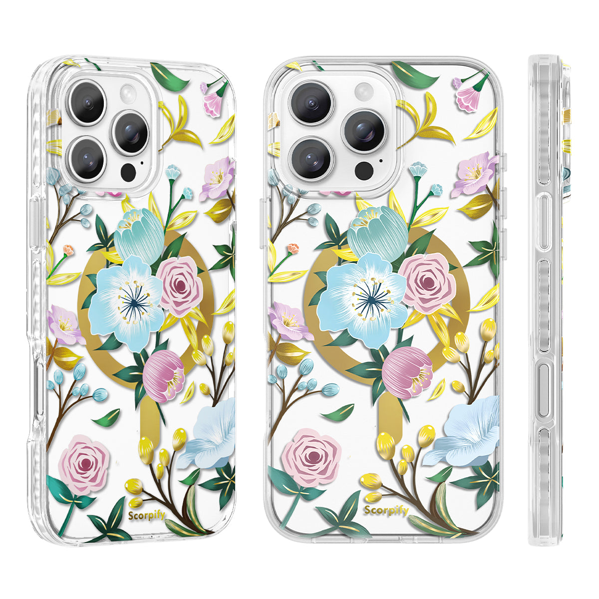 Colorful bloom phone accessories with magnetic ring