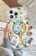 Colorful floral magnetic phone case easy to carry