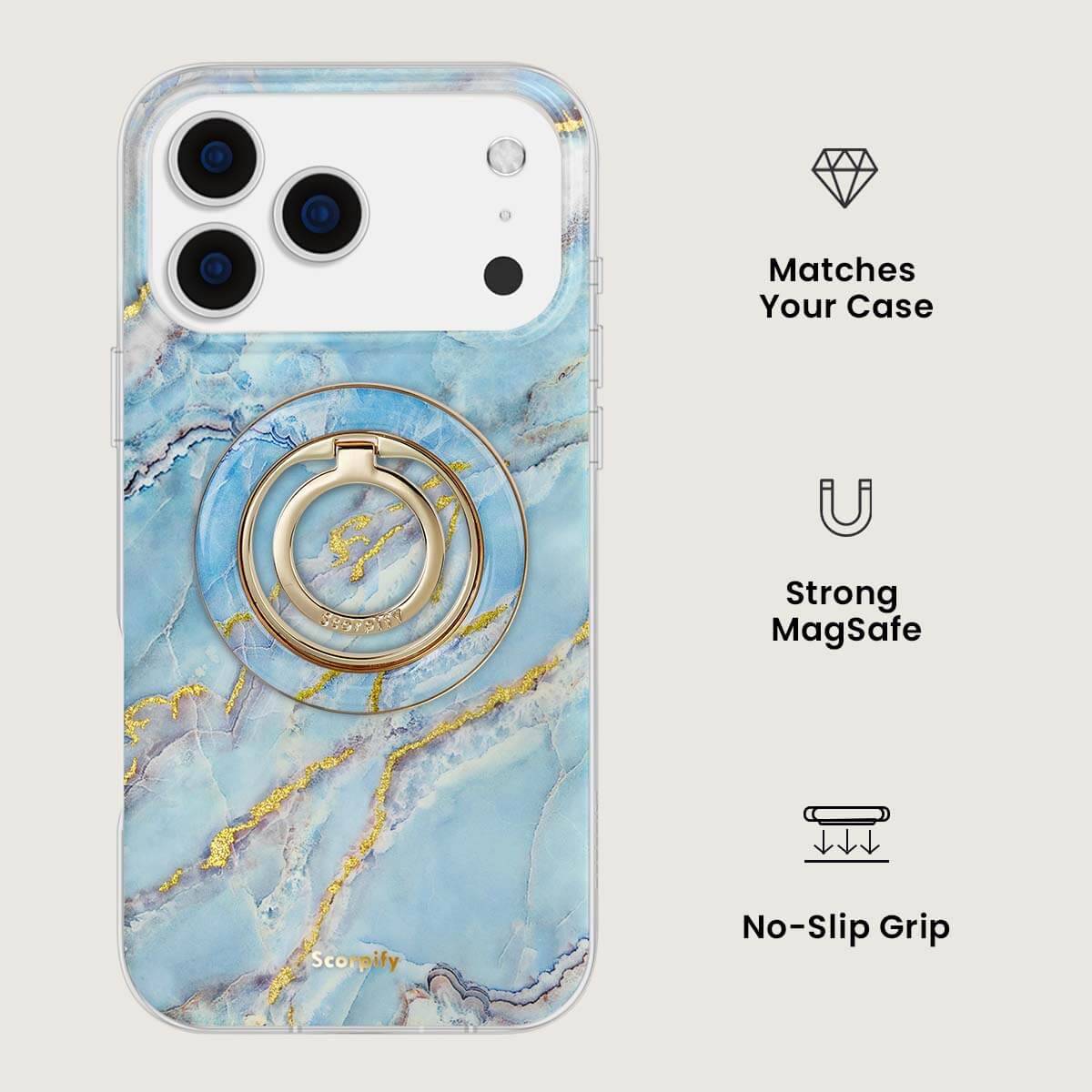 Icelandic Blue Marble MagSafe Ring Holder