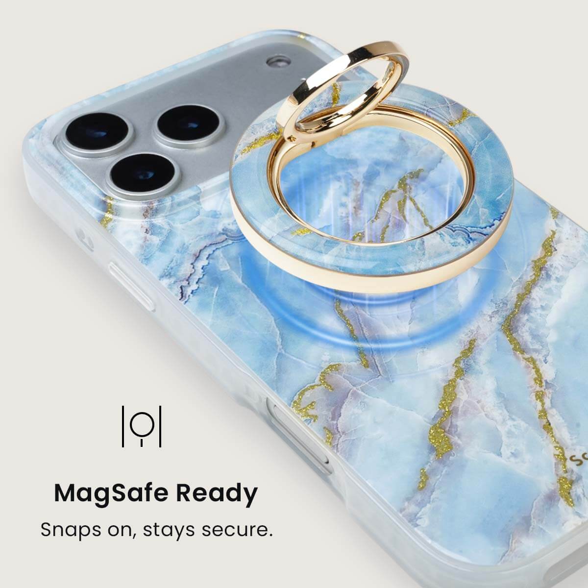 Icelandic Blue Marble MagSafe Ring Holder