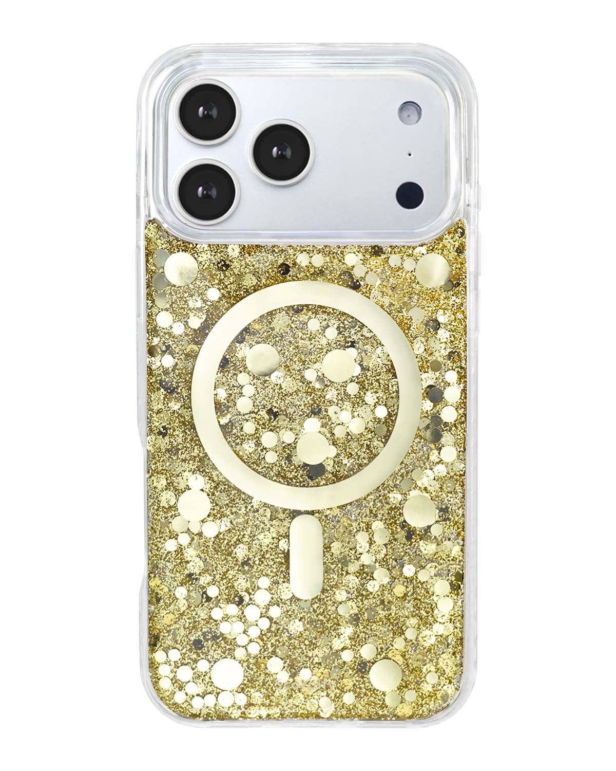 Gold glitter bling iphone case with sparkling finish