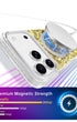Sparkling bling cell phone case with luxe gold accents