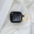 Black snake-pattern airpod case cover in matte style