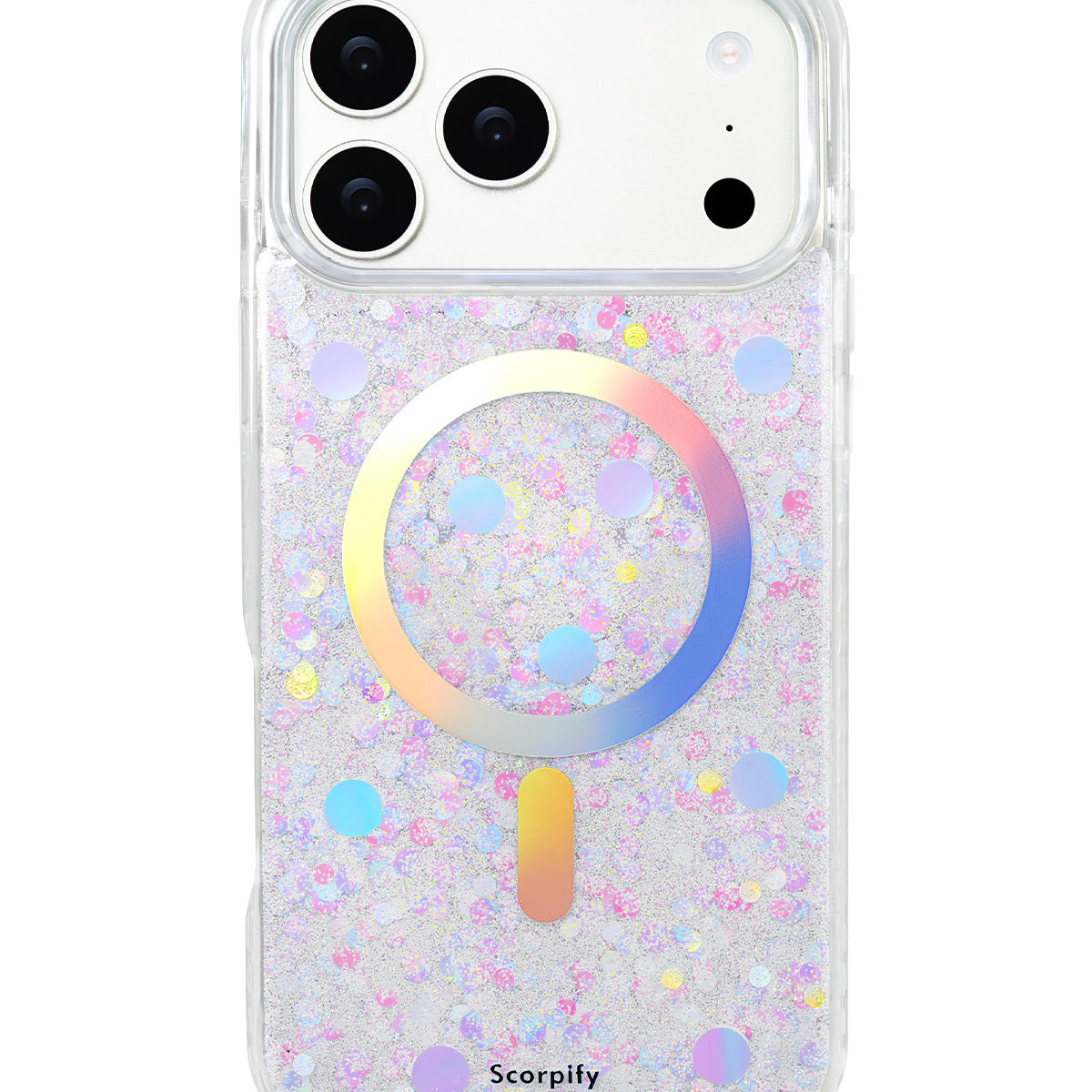 Portable opal glitter magnetic phone case