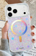 Opal sparkle magnetic case with easy wireless charging