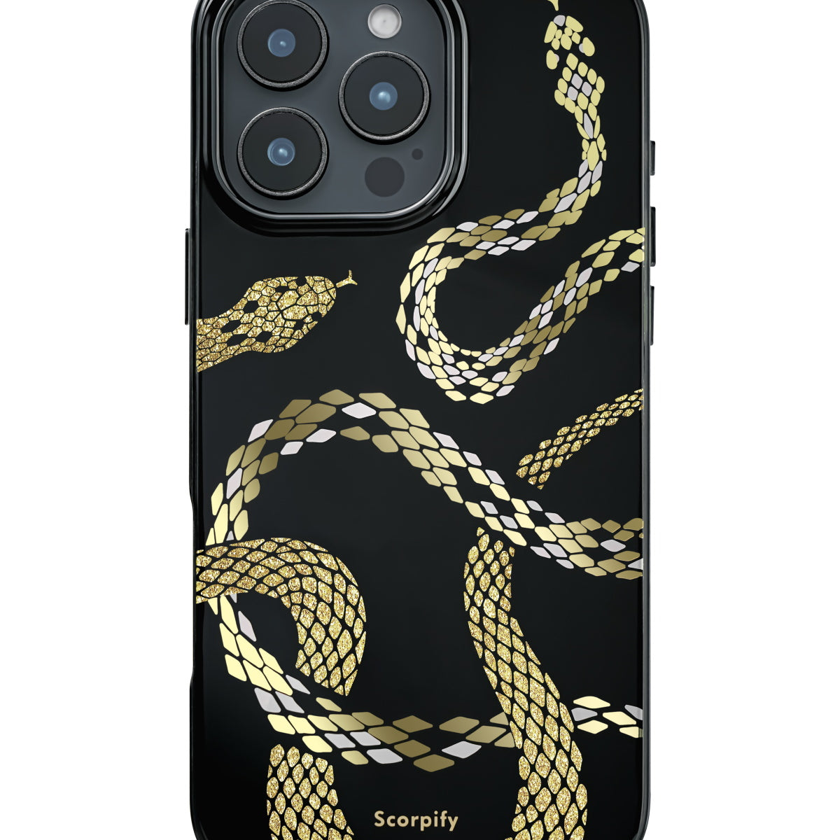 Portable snake pattern MagSafe phone case