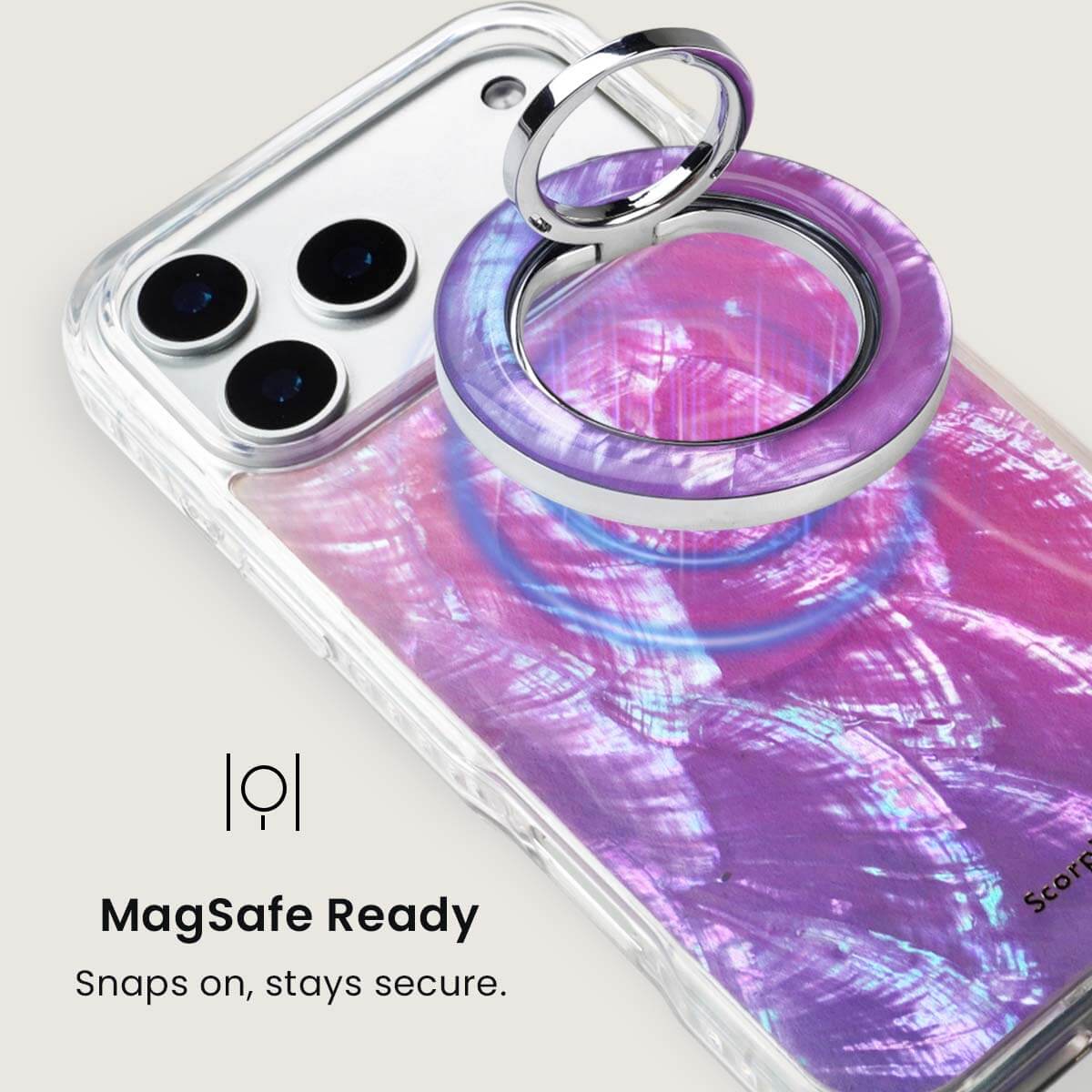 Pink Mother of Pearl MagSafe Ring Holder