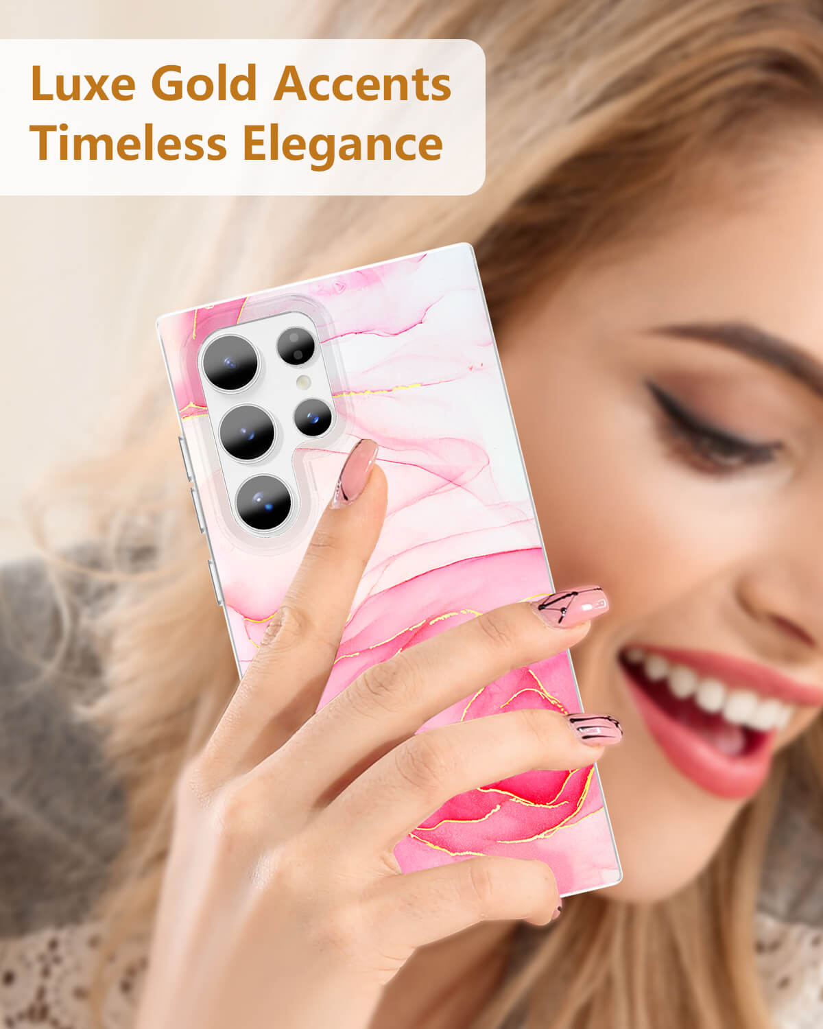 Slim Pink Rose Case for Samsung Galaxy