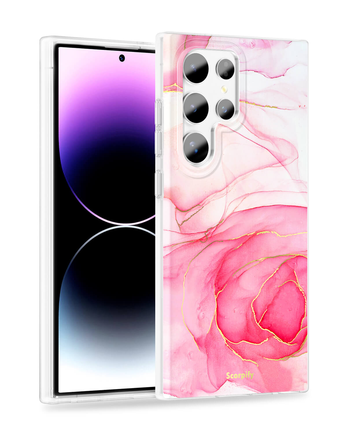 Pink Rose Samsung Phone Cover Clear