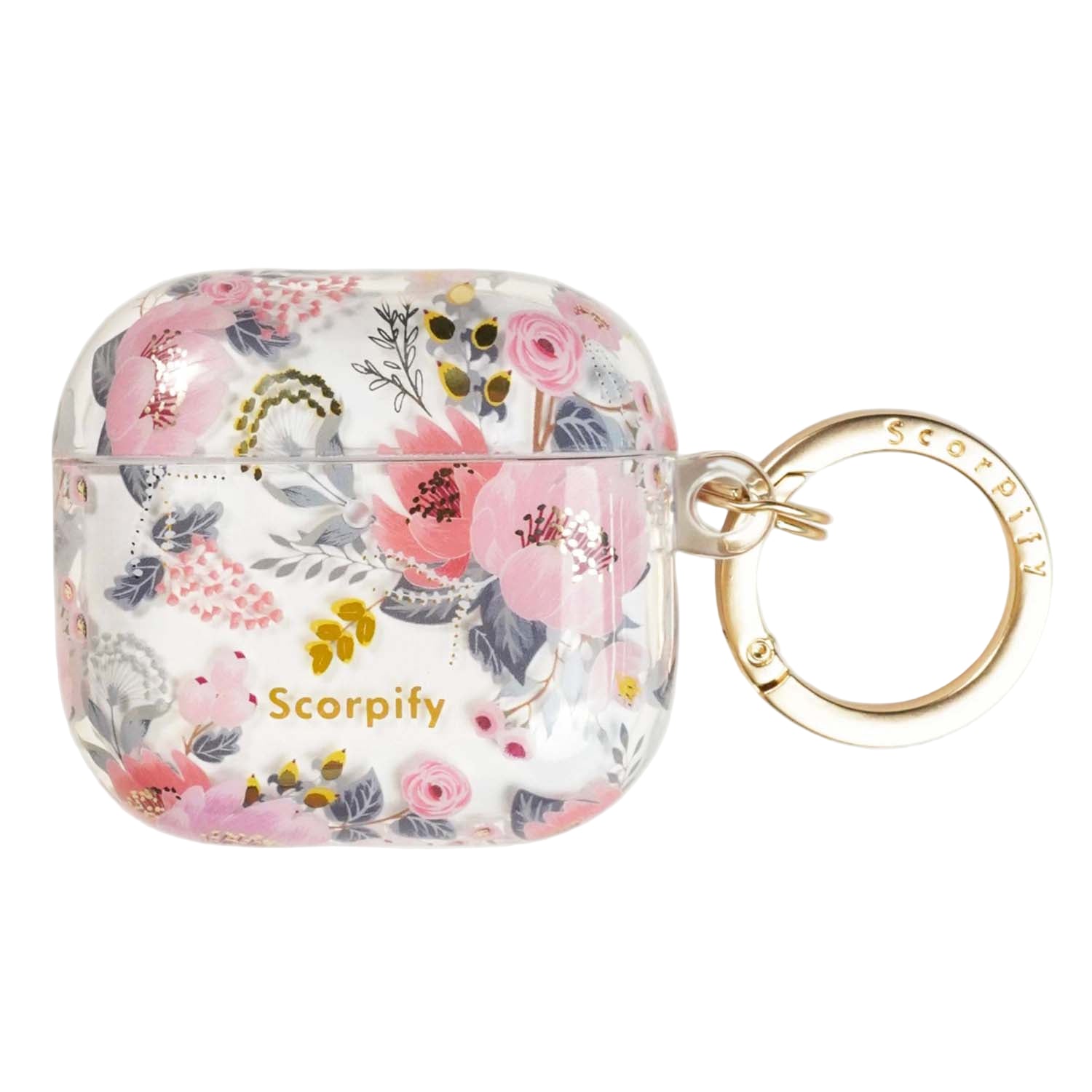Pink Epiphyllum Floral Airpods Case By Scorify