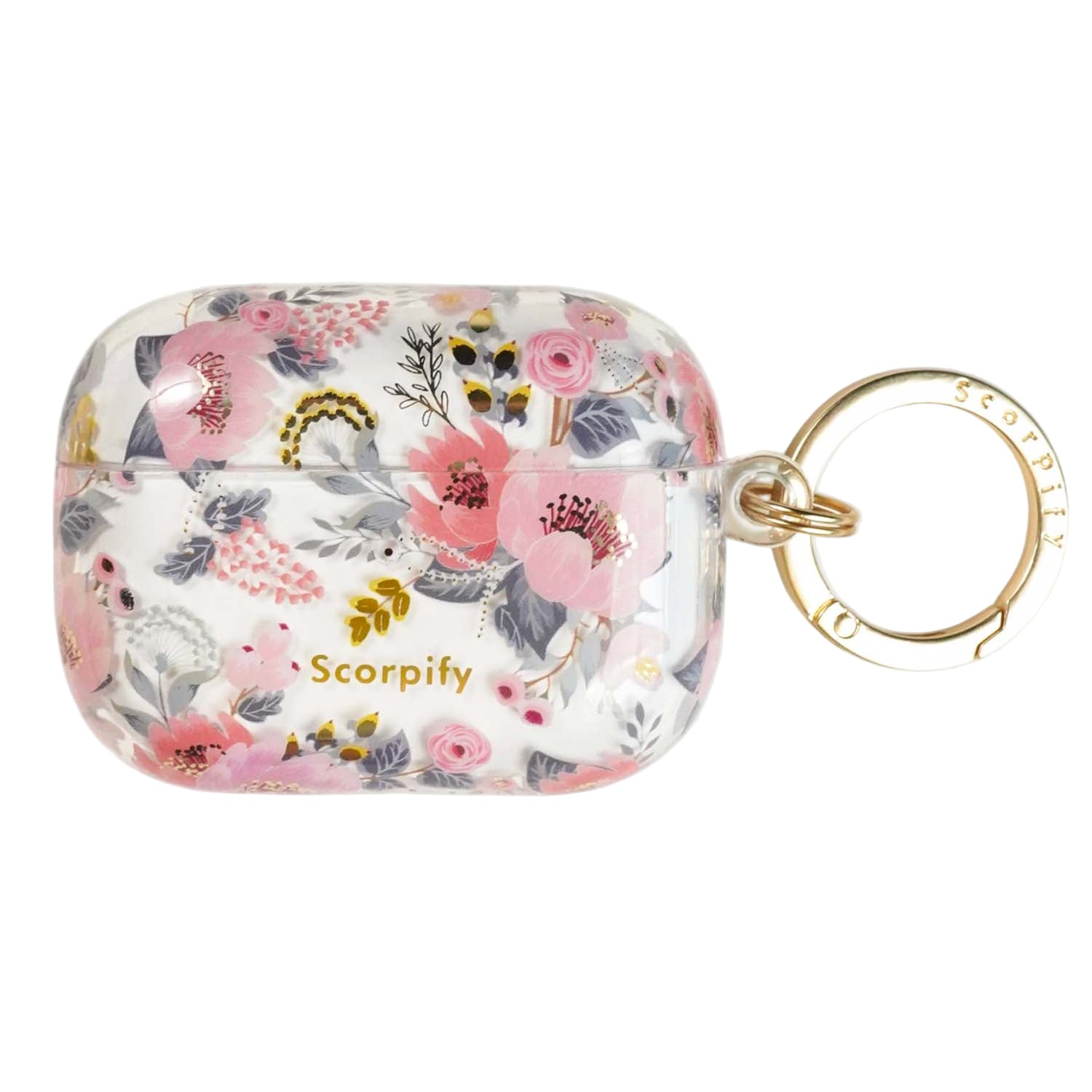 Protective Pink Epiphyllum Earbuds Case With Delicate Look