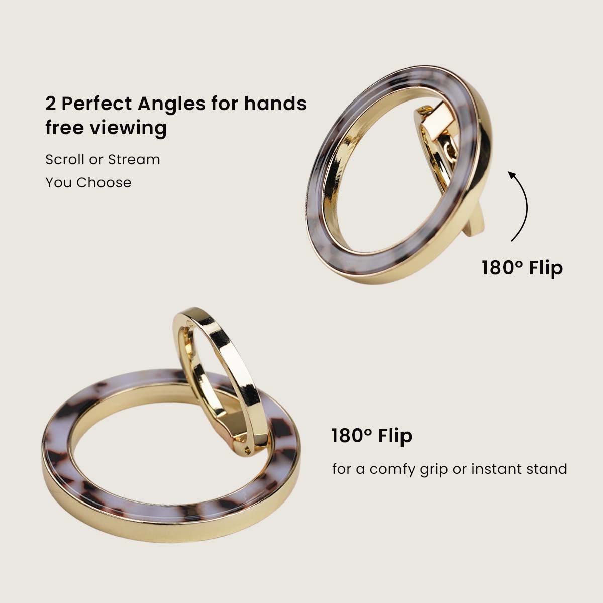 Scorpify Pink Tortoise Shell MagSafe Ring Holder