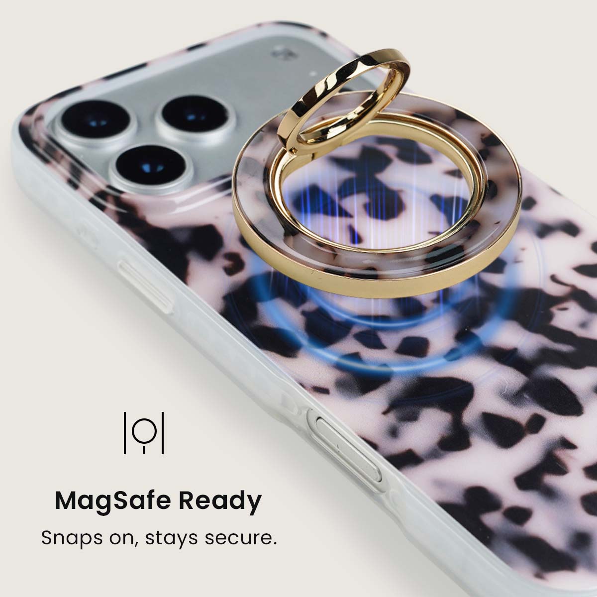 Scorpify Pink Tortoise Shell MagSafe Ring Holder