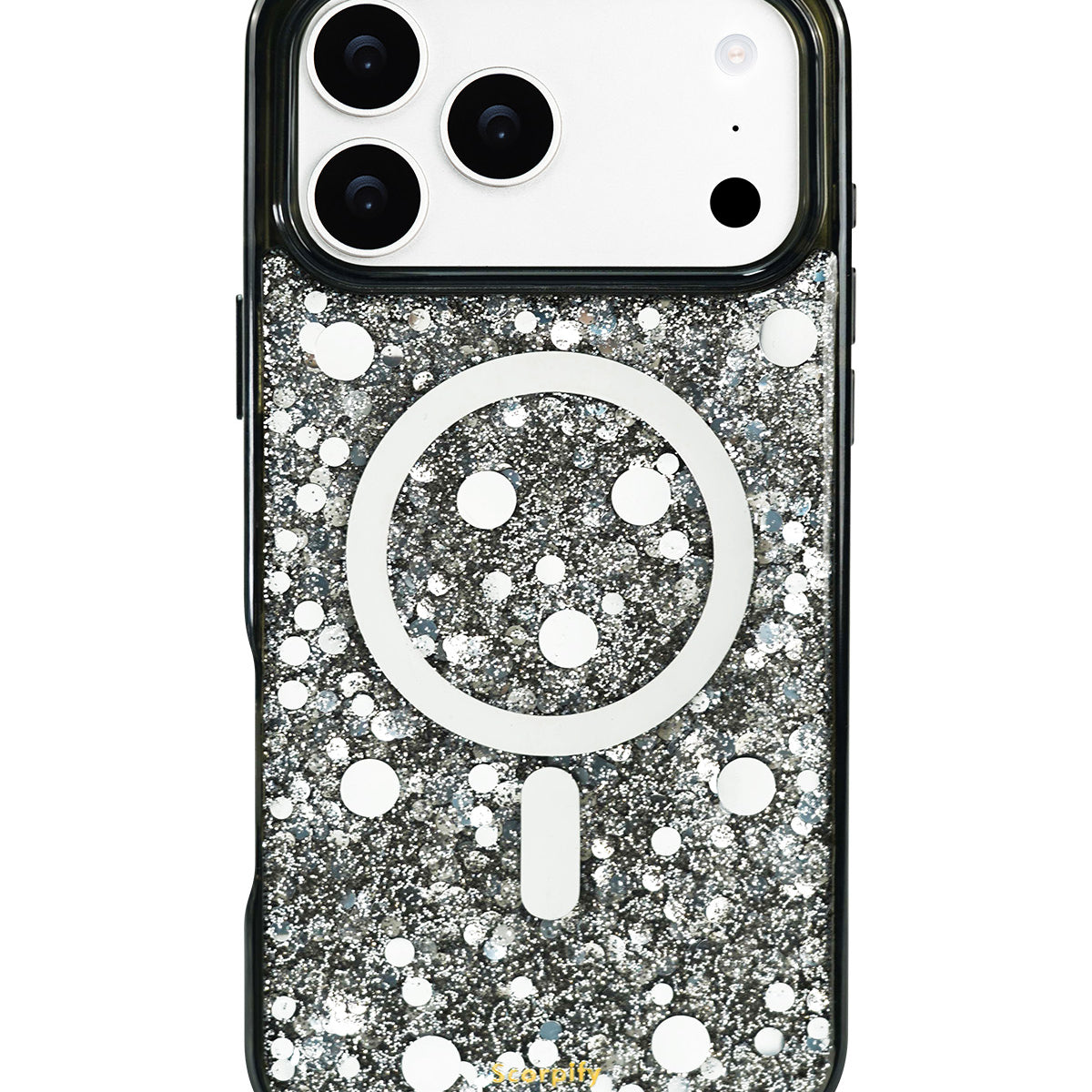 Glitter MagSafe iPhone case with camera protection 