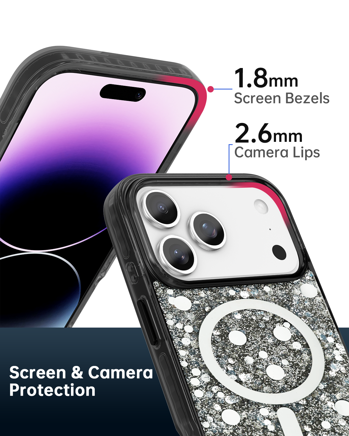 phone case with screen and camera protection