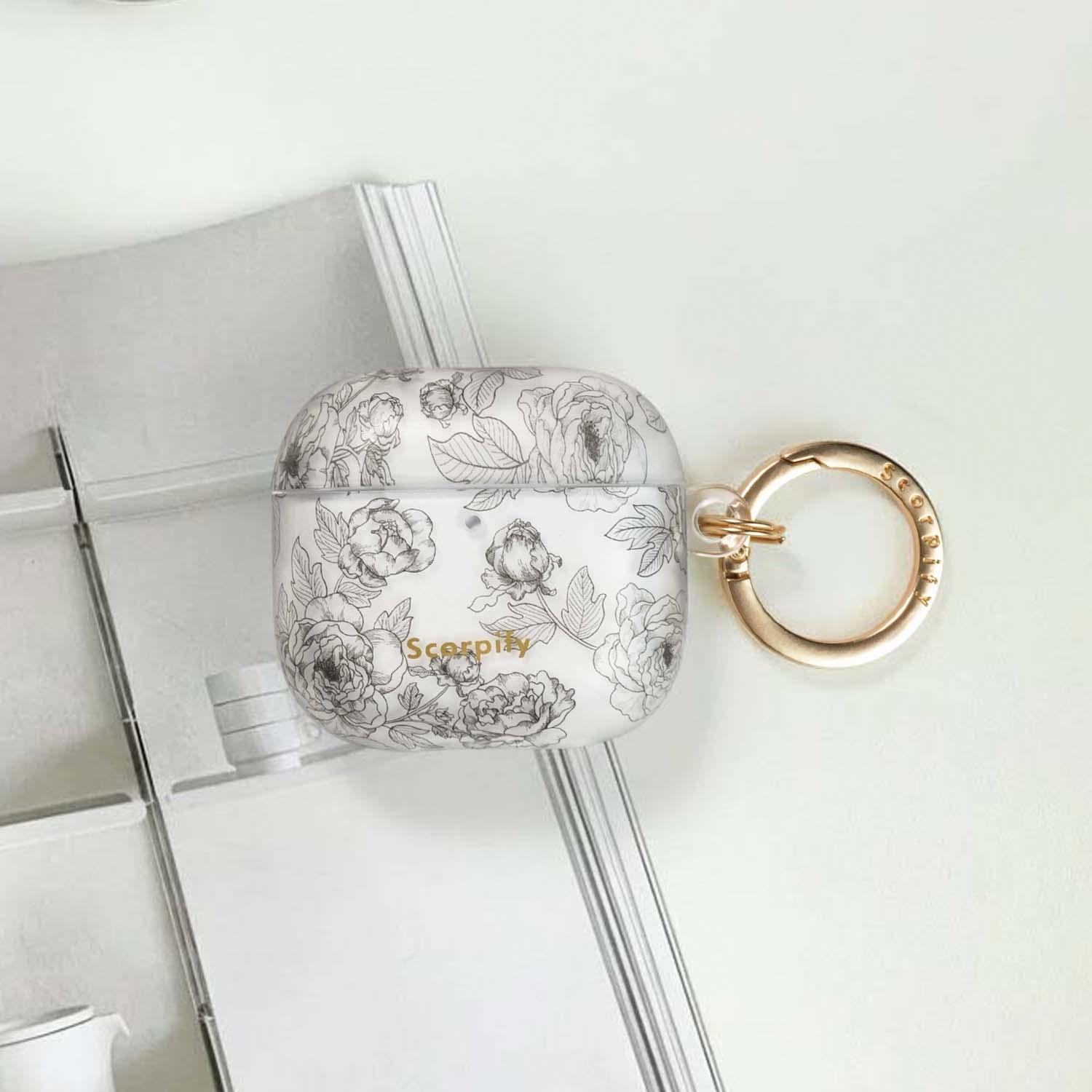 Floral airpod case cover inspired by romantic flower design