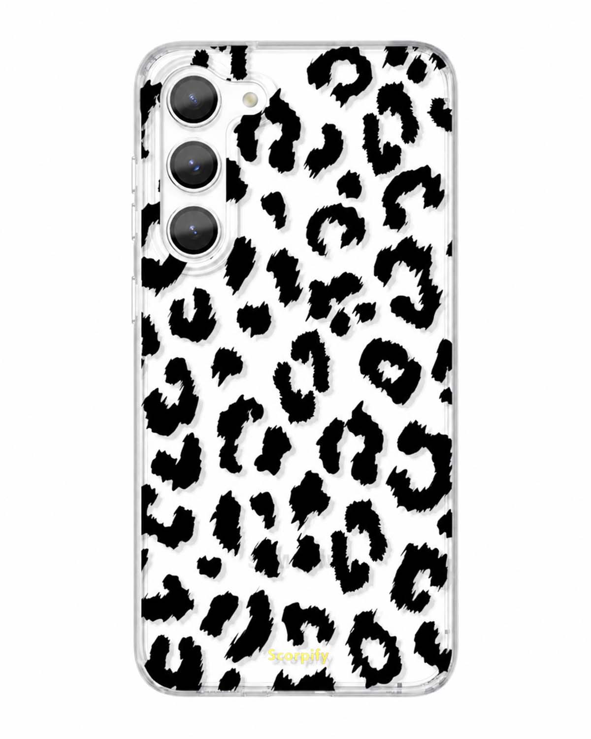 Black Transparent Leopard MagSafe Samsung Galaxy Case