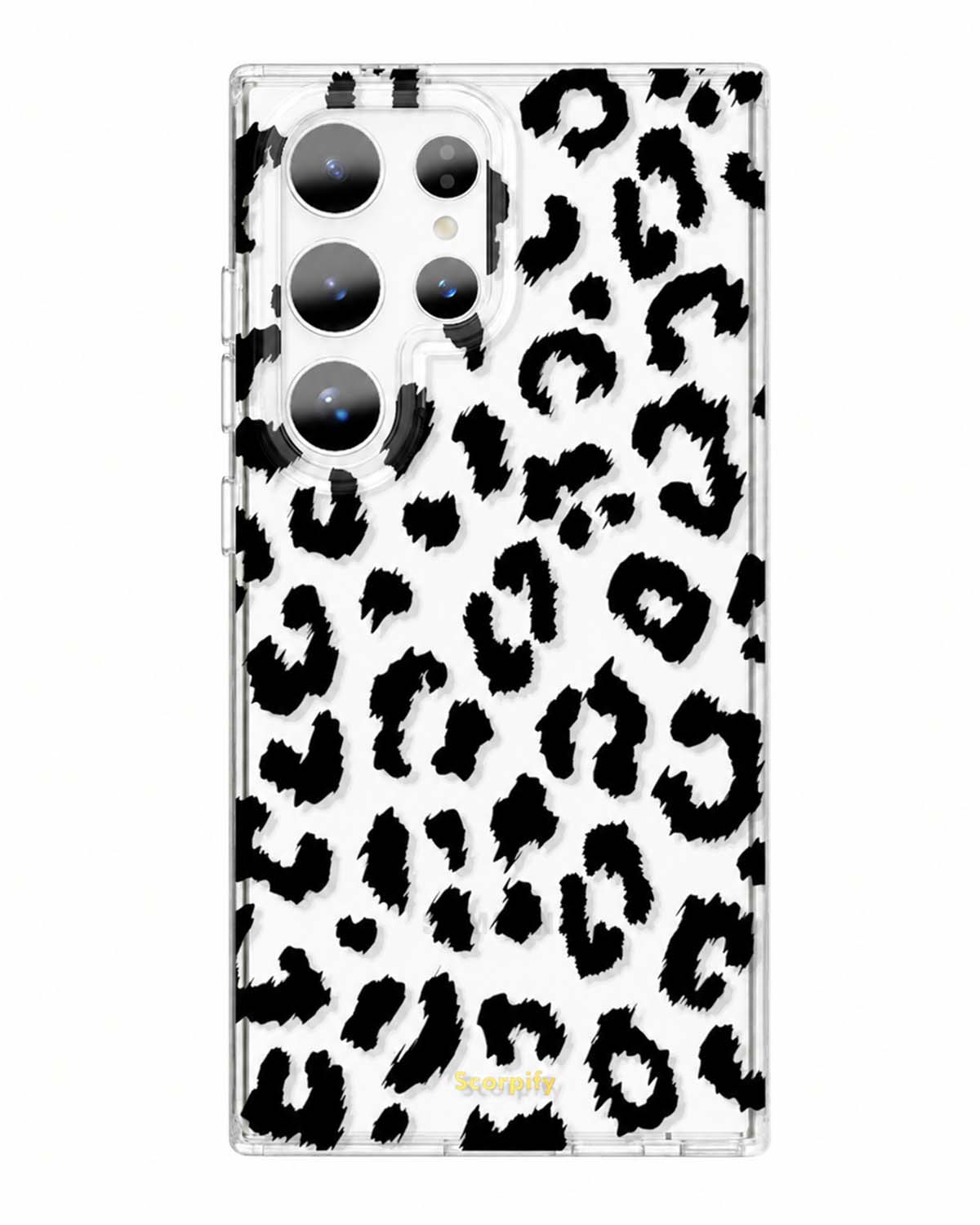 Black Transparent Leopard MagSafe Samsung Galaxy Case