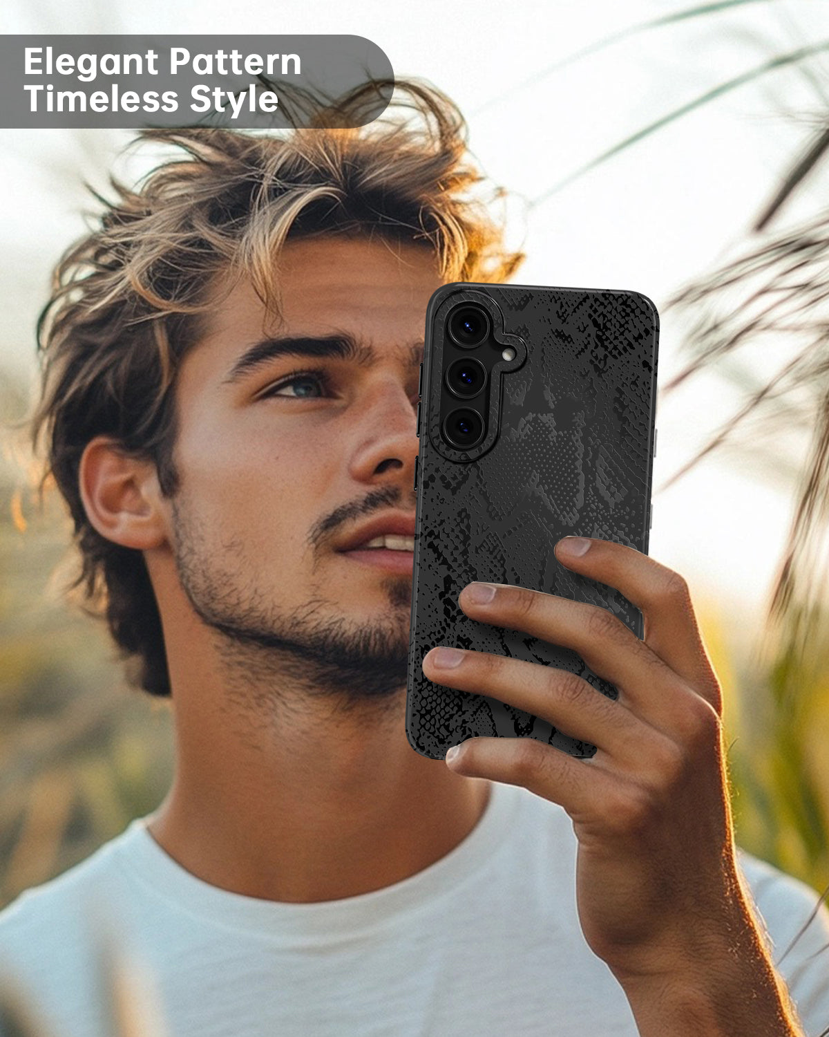 Matte Black Snake MagSafe Samsung Galaxy Case