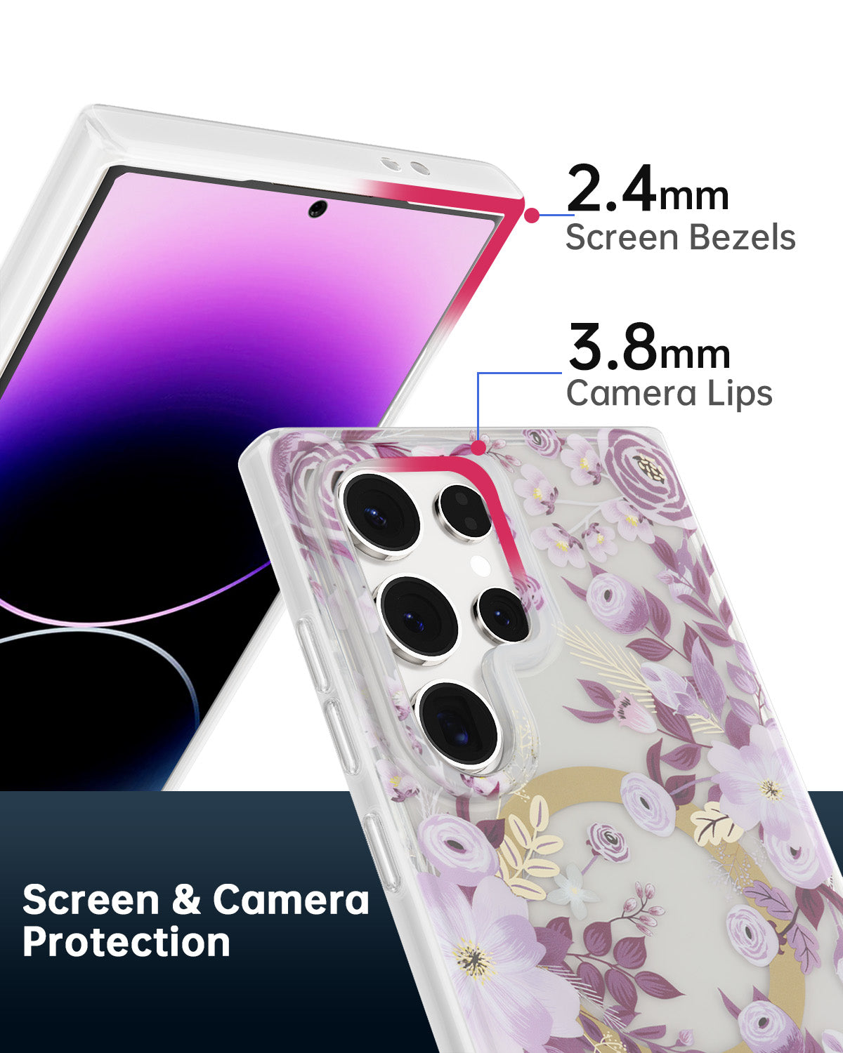 Purple Nemophila MagSafe Samsung Galaxy Case