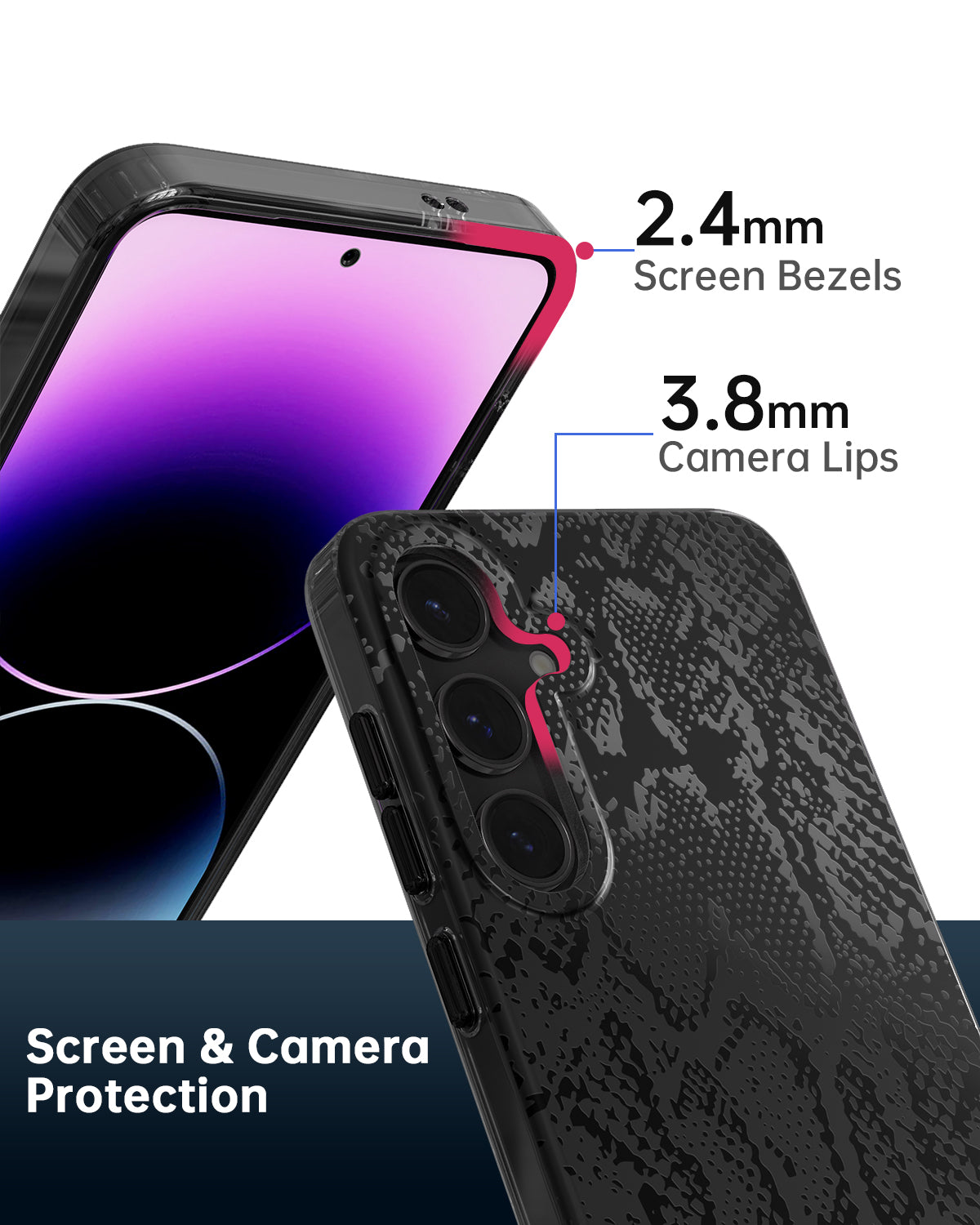 Matte Black Snake MagSafe Samsung Galaxy Case