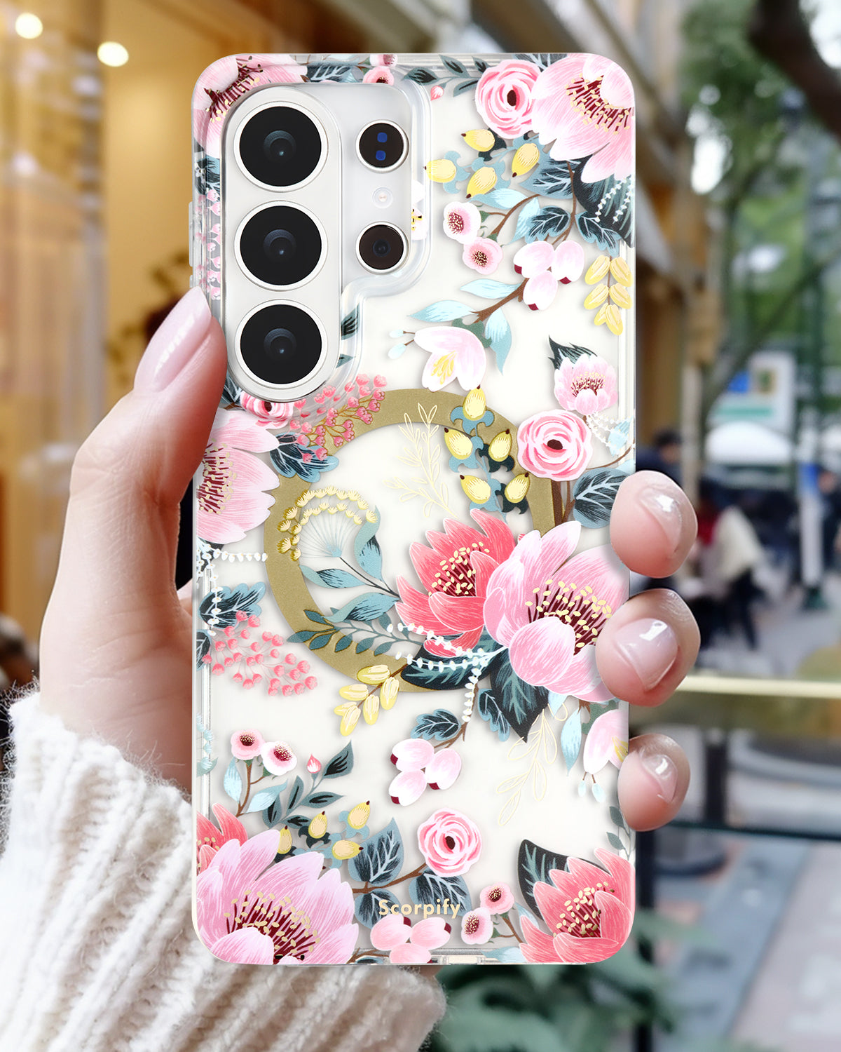 Pink Epiphyllum MagSafe Samsung Galaxy Case