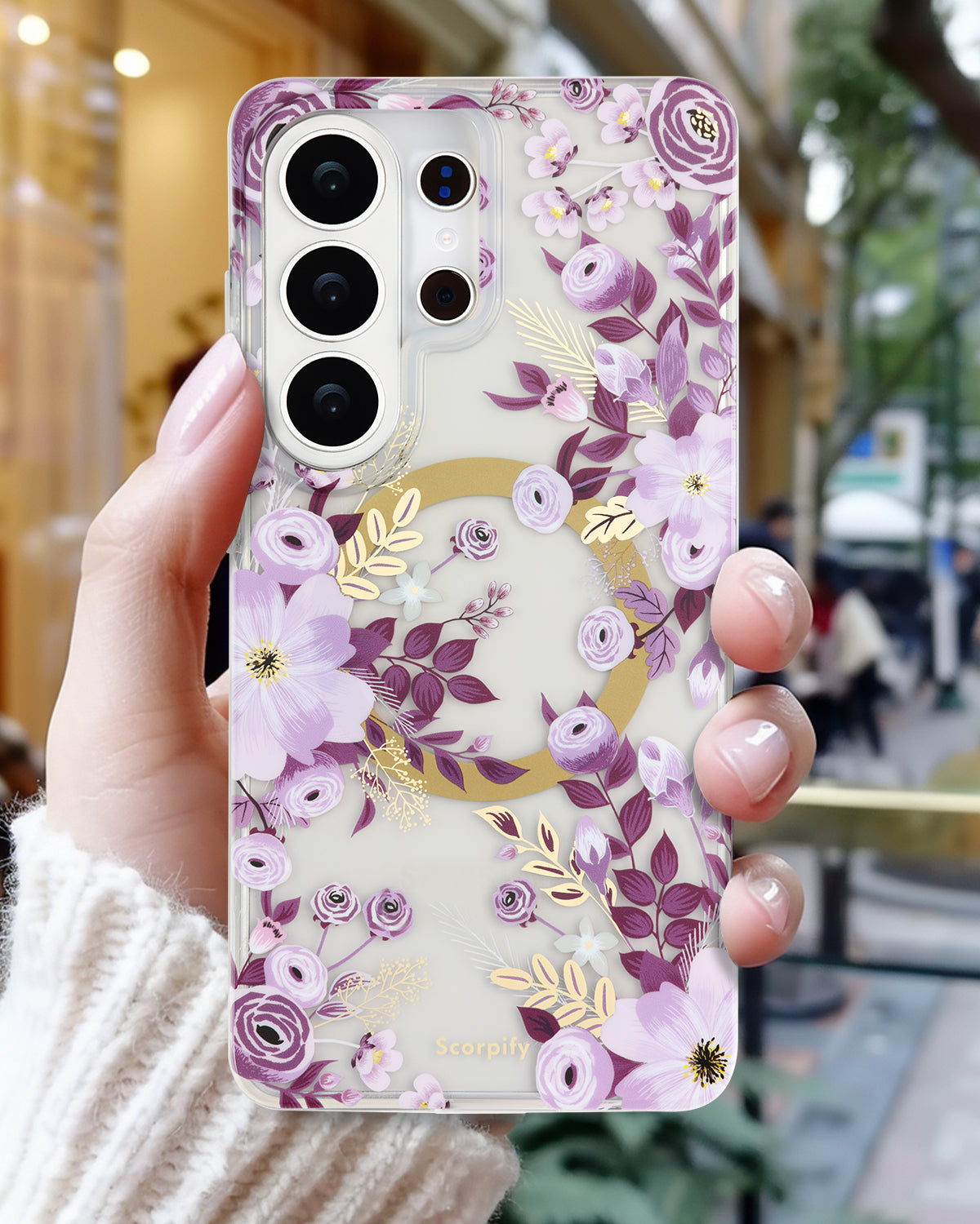Purple Nemophila Samsung Phone Cover Clear