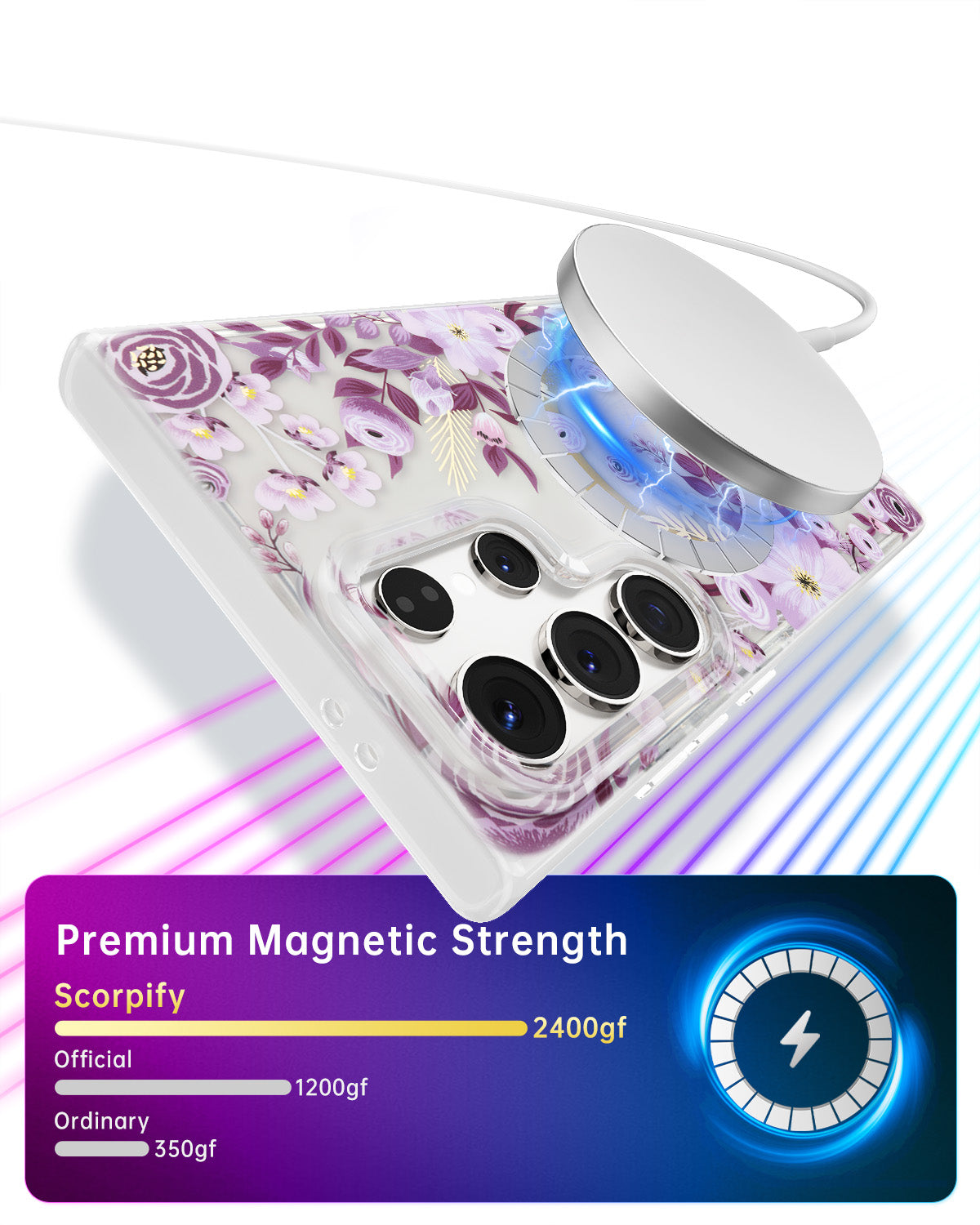 Slim Purple Nemophila Case for Samsung Galaxy