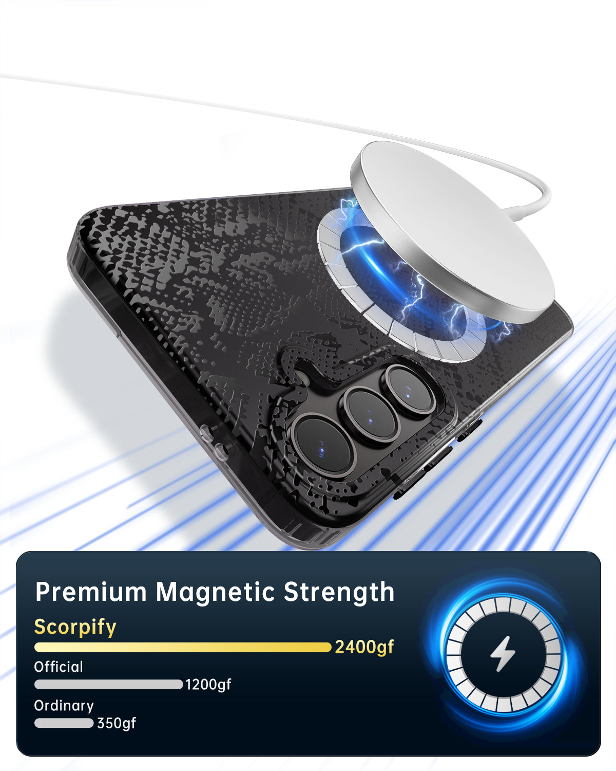 Matte Black Snake MagSafe Samsung Galaxy Case