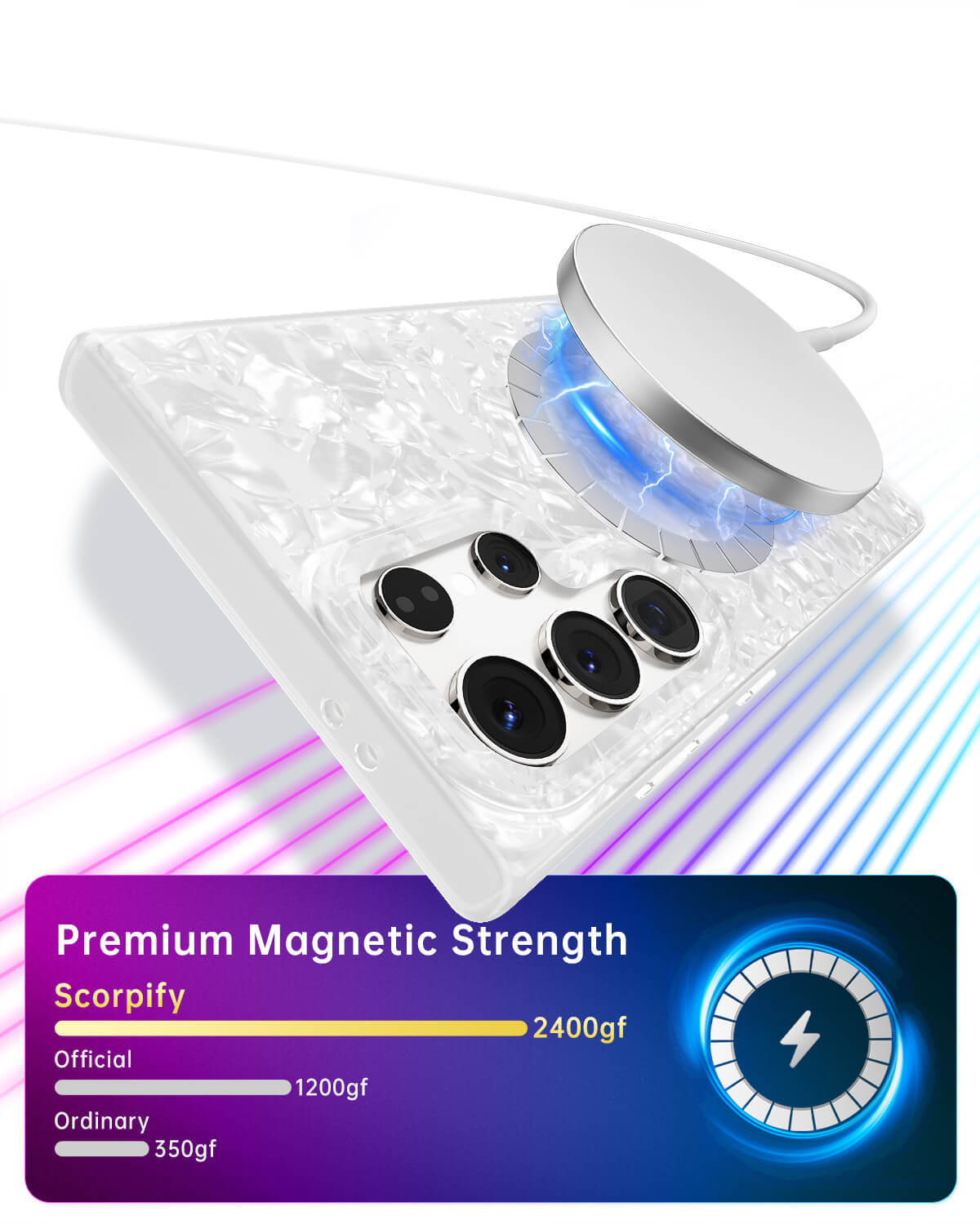 White Pearl MagSafe Samsung Bundle Set