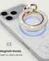 Trendy Phone Ring Holder Highlighted By White Pearl