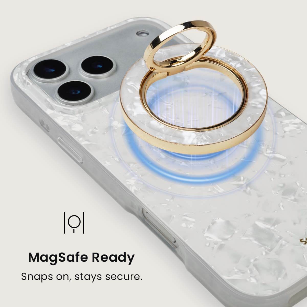 White Pearl MagSafe Ring Holder