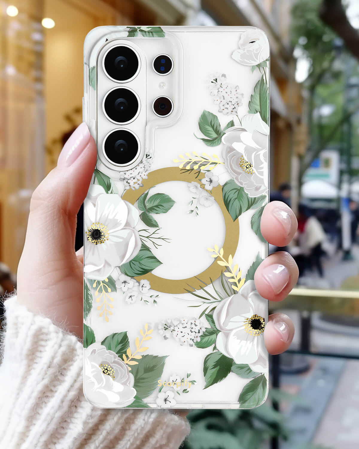 White Rose Samsung Phone Cover Clear