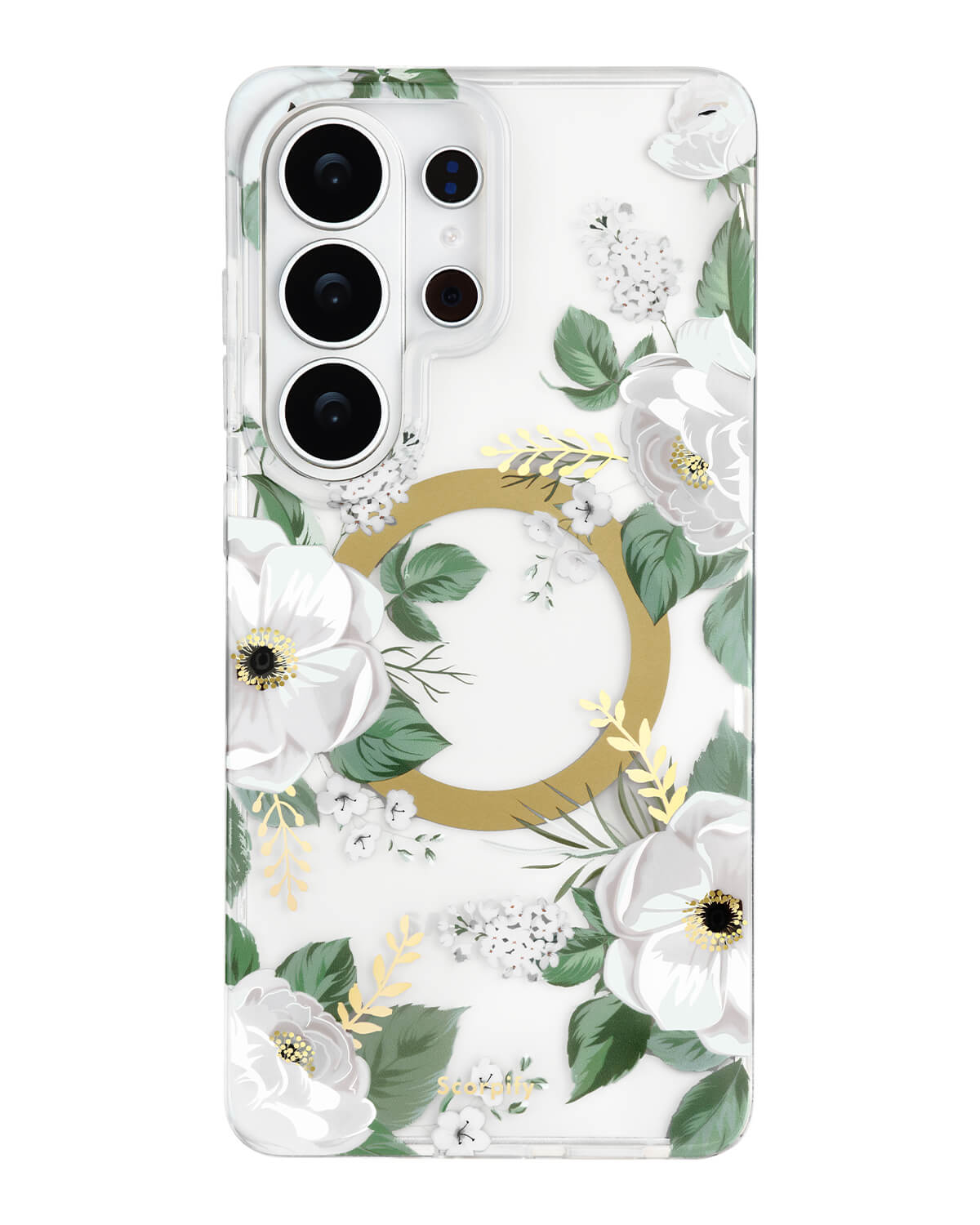 White Rose MagSafe Samsung Galaxy Case