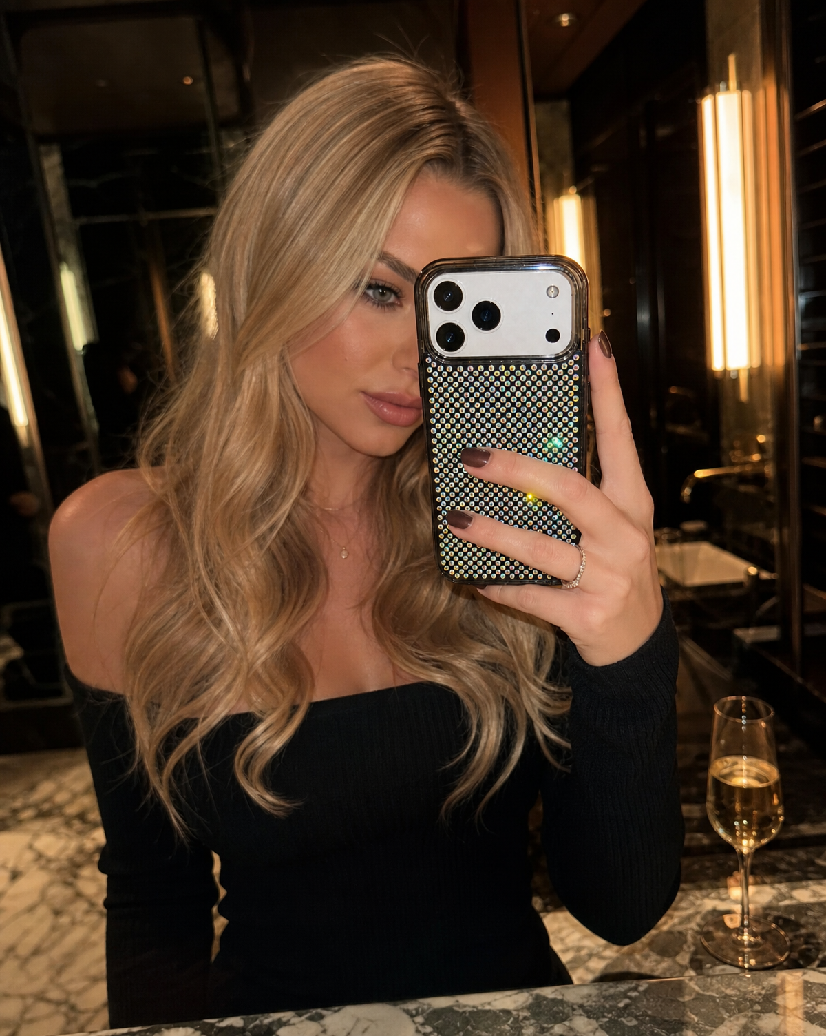 Iridescent Diamond Lustre iPhone Case