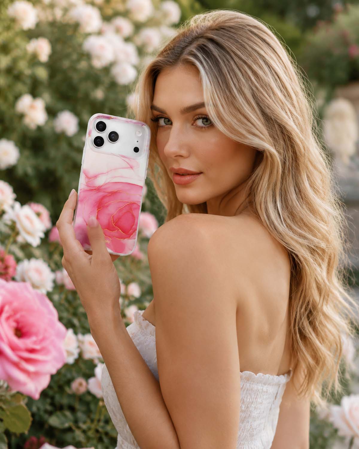 Pink Rose MagSafe iPhone Case