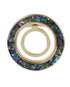 Sparkle abalone phone ring holder with iridescent shell tones