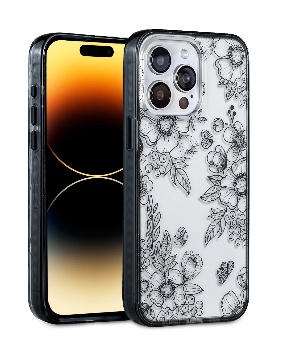 Trendy Floral Phone Case Featuring Butterfly And Bloom Print