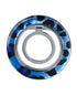 Blue leopard phone ring holder with bold animal pattern