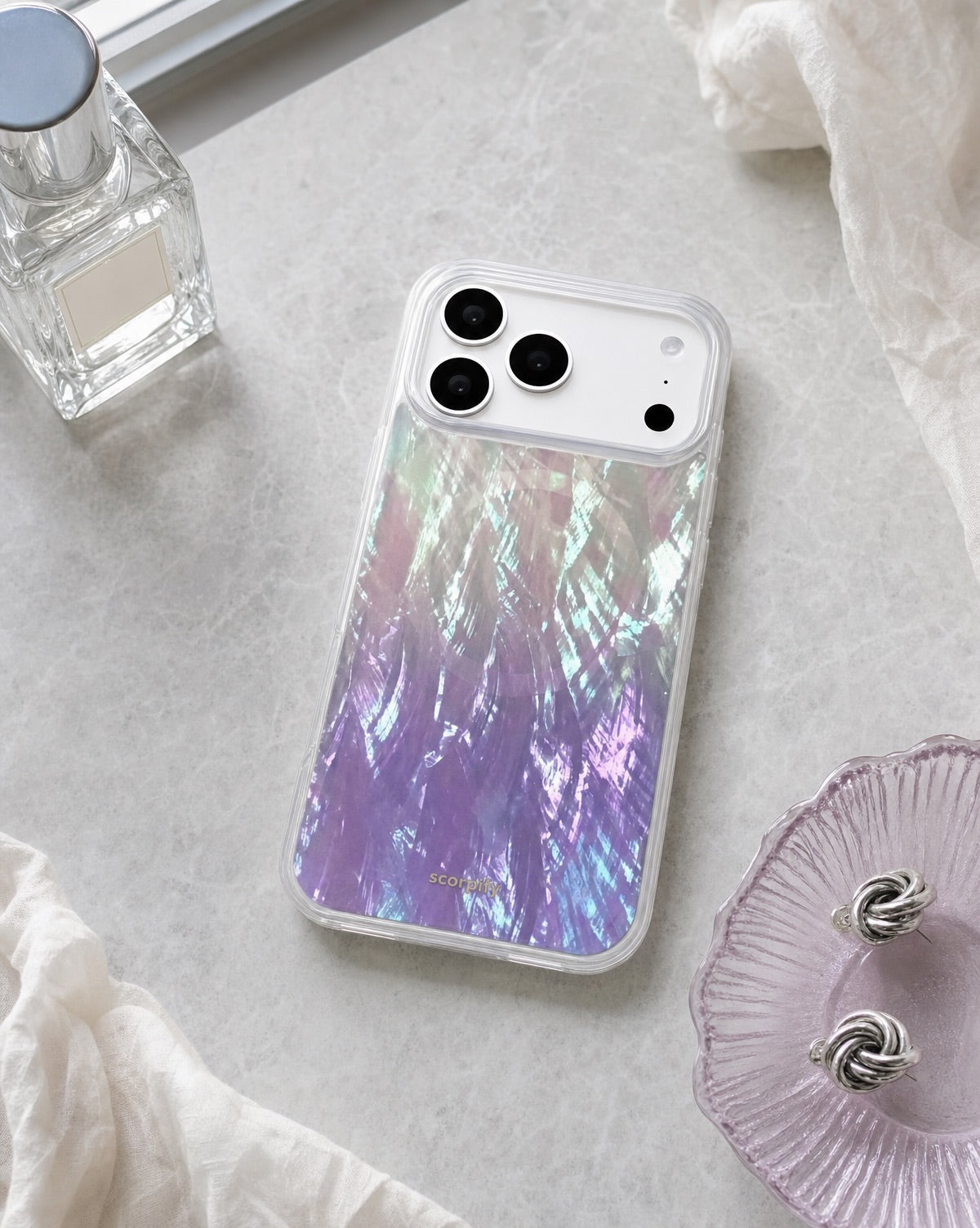 Purple Mother of Pearl MagSafe iPhone Case