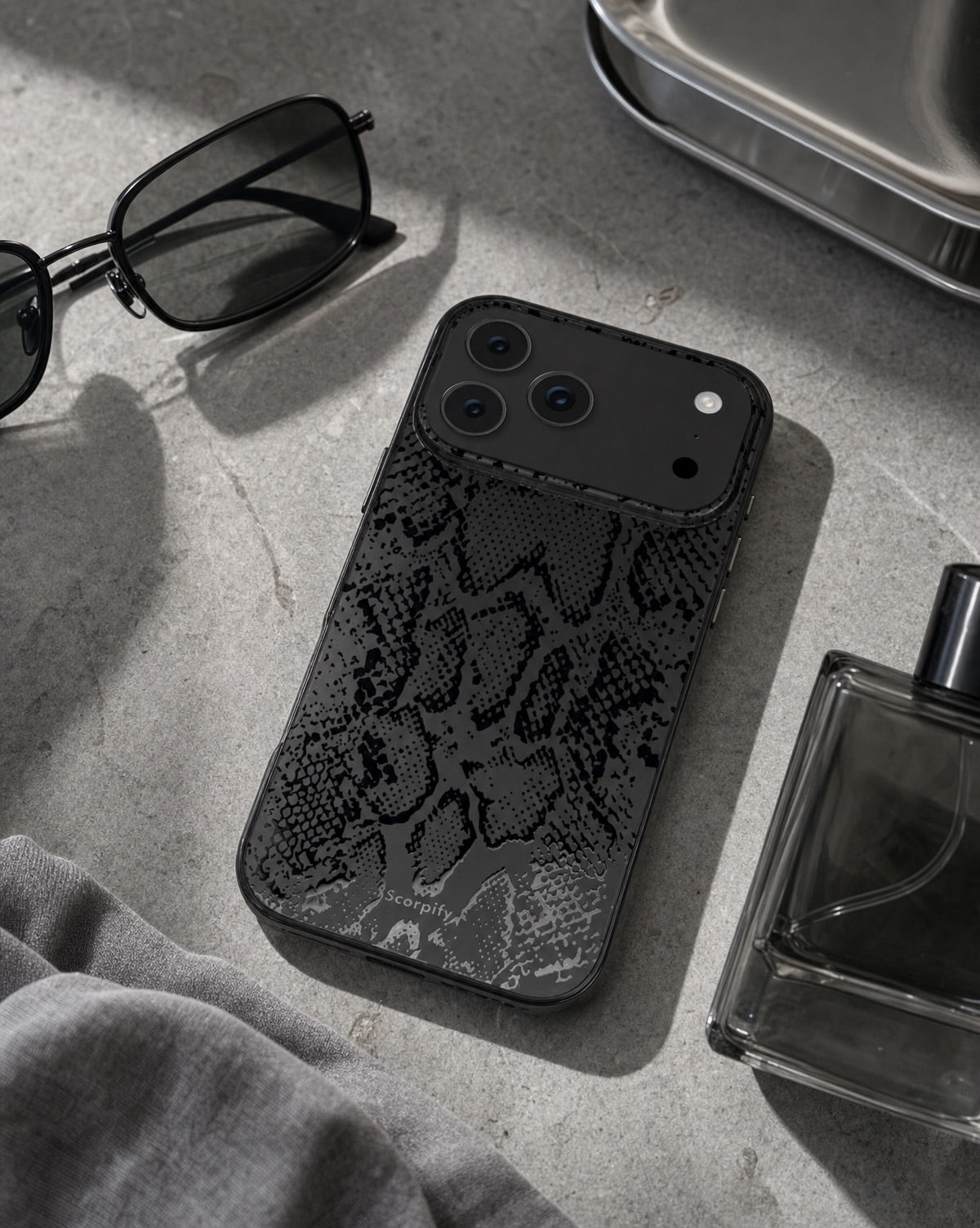 Matte Black Snake MagSafe iPhone Case