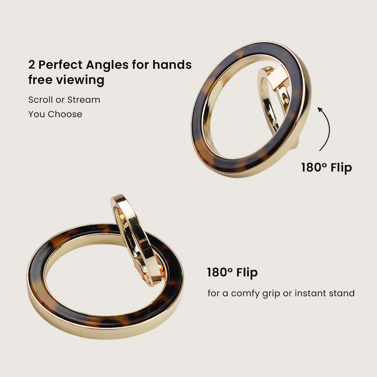 Brown Tortoise Shell MagSafe Ring Holder