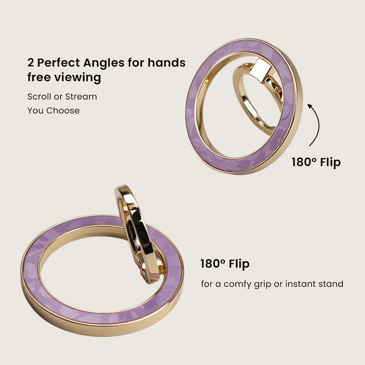 Scorpify Lavender Leopard MagSafe Ring Holder