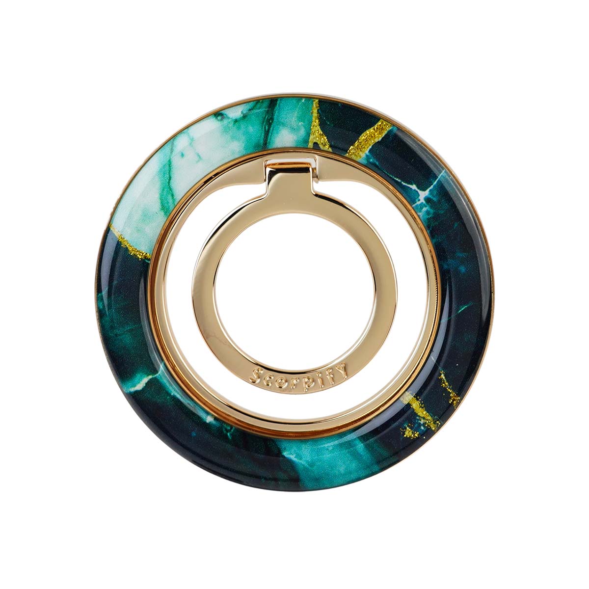 Emerald Green Marble Phone Ring Holder By Scorpify