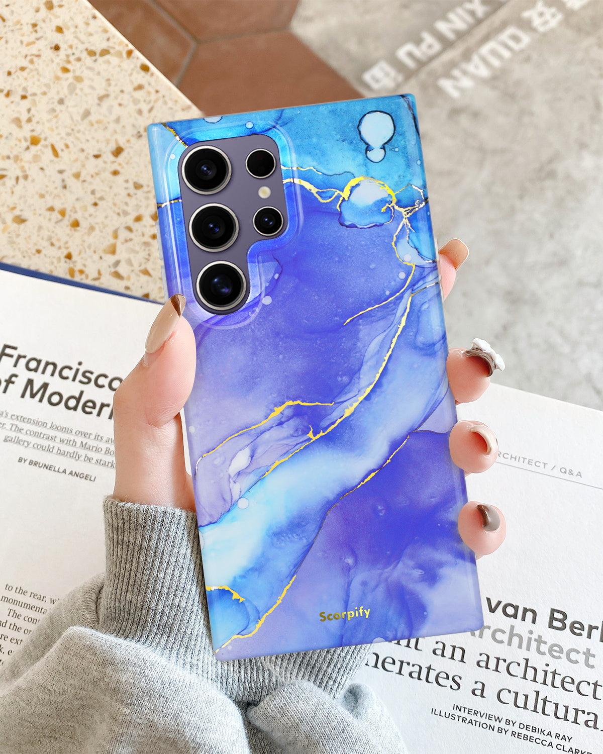 Fantasy Blue Marble MagSafe Samsung Galaxy Case