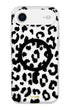 Chic cheetah phone 17 case with black transparent design